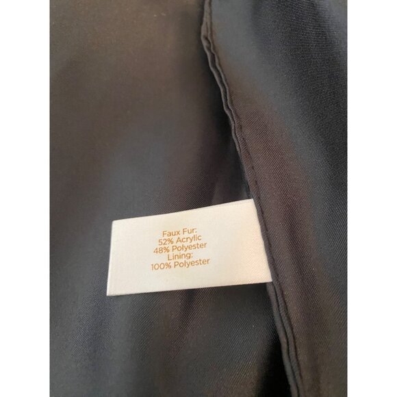 Decree Black & Gray Faux Fur Vest With Satin Lining XS - Picture 4 of 10